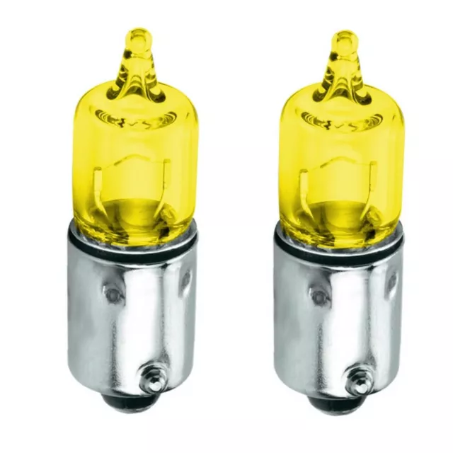 2x ampoule 12V 10W BA9S jaune angel eyes voiture moto scooter phare