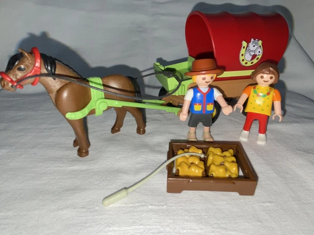 Playmobil Ferme - Chariot à Poney T4147 (5228) Complet - Occasion