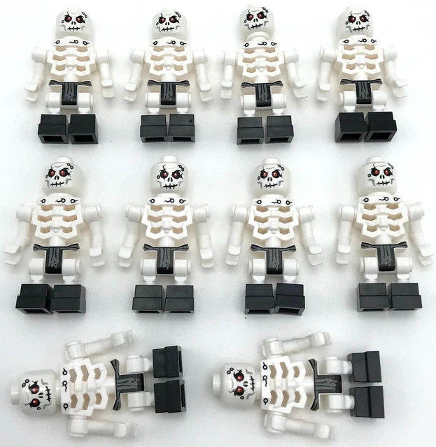 Lot De 8 Figurines Squelettes Ninjago - Général Blizzard, Scout, Pierre - Blocs De Construction