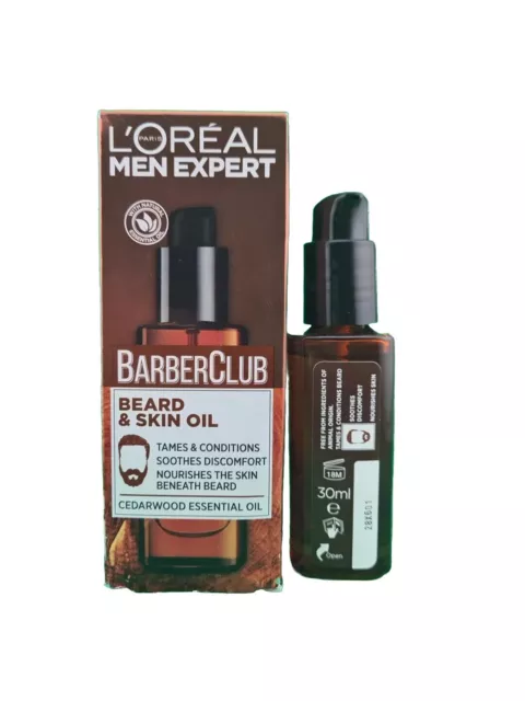 L'Oréal Barber Club Long Beard & Ultimate Skin Oil 30ml  Premium Nourishing Care