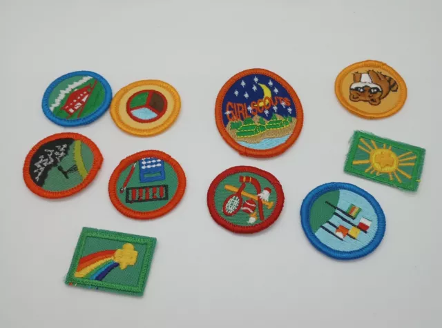 Vintage 1990'S Girl Scout Patches Lot Of 14 - Some Cookie Patches From 1996