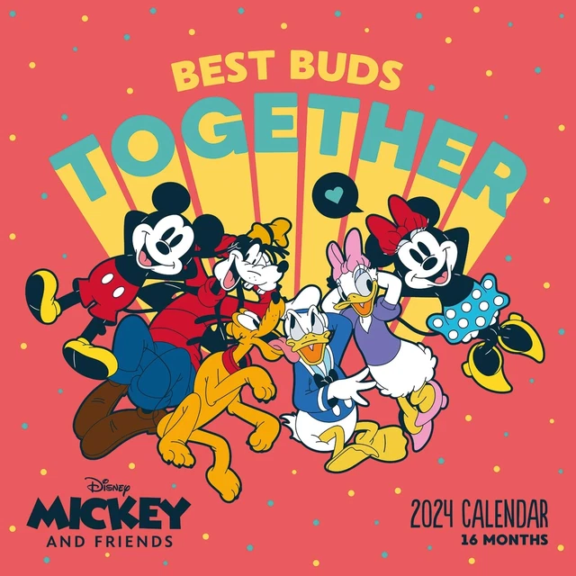DISNEY MICKEY MOUSE & Friends Calendar 2024 Month to a View Planner