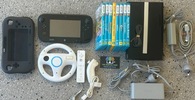 NINTENDO WII U Console - 32GB Black, 8 Top Games, Gamepad