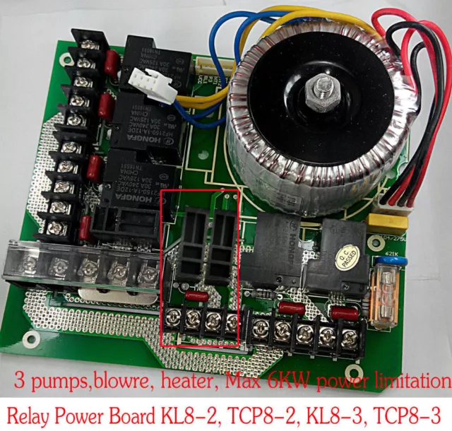 Key board of ETHNK HOT TUB SPA CONTROL PACK- Main Relay Power Board KL8-2W-2WA11