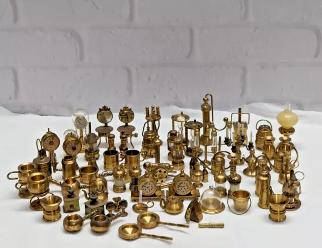 Lot Of 28 Vintage Brass Miniature Figurines . Made in Holland