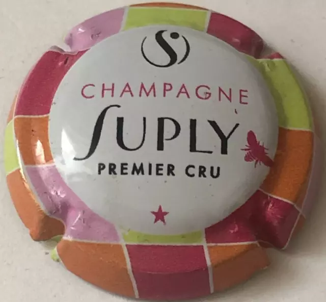 Capsule de champagne SUPLY-HENAUX (6f. Contour rose foncé orange et vert)