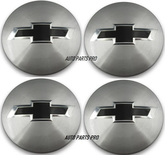 4PC ALUMINUM Wheel Center Cap Hub Chevy Cruze HHR Impala Malibu Equinox