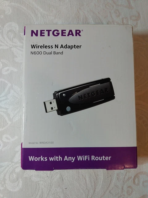 NetGear N600 WiFi Wireless Dual Band USB Adapter Still In Box Free Shipping!