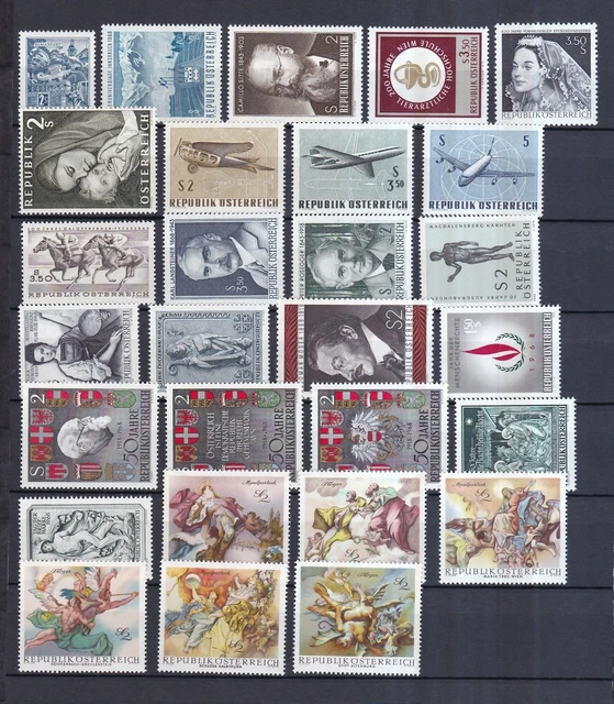 Österreich postfrisch Jahrgang 1968 siehe Bild