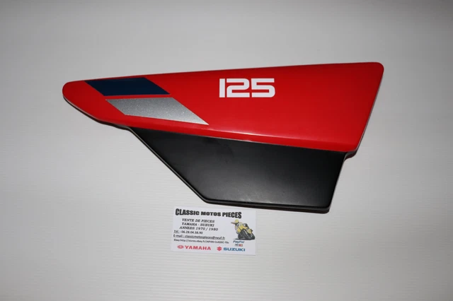 125 Dtmx Yamaha  1980 De Couleur Rouge Embleme Compatible Pour Caches Lateraux