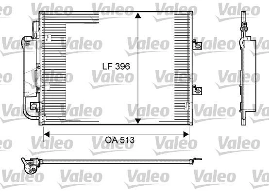 Valeo 814366 Condensatore Aria Condizionata In Alluminio - Larghezza 590 Mm Per R134a