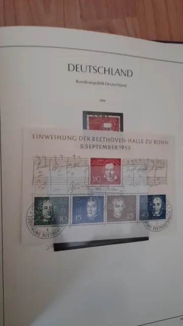 Bund */**/gest. Sammlung 1949-1976 im Leuchtturm VD-Binder; Zdr.;Beethoven a/b/c