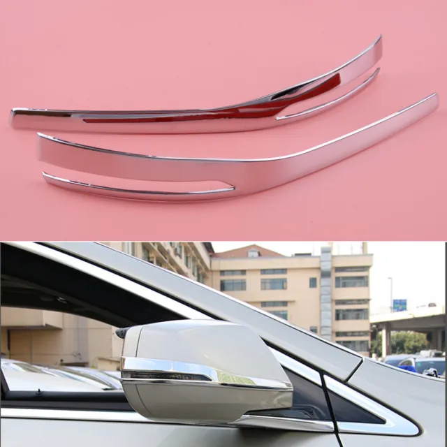 2pcs Chrome Rearview Mirror Strip Cover Trim Fit for Cadillac XTS 2013-2019