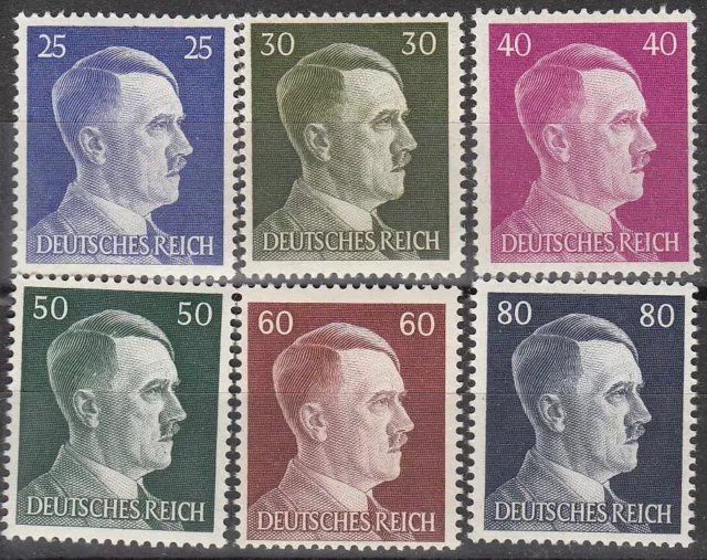 Lot Stamp Selection Germany MI 793-8 WWII Third Reich Adolf Hitler Hitler MNH