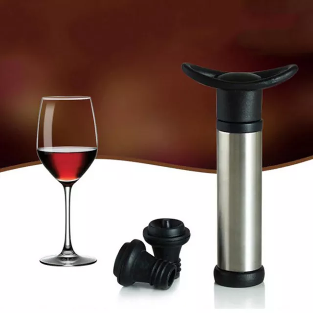 1Set Wine Stopper With Vacuum Pump Bar Air Lock Aerator Keep Wine Fre HFEL