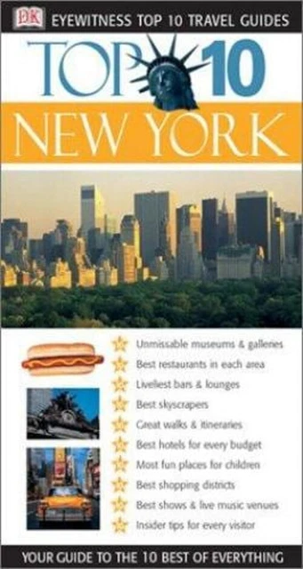 TOP 10 EYEWITNESS Travel Guide - New York Rústica EUR 4,23 - PicClick FR