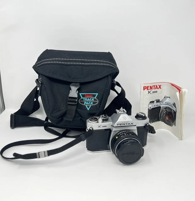 Asahi Pentax K1000 SLR Film Camera  Mechanically Working With Lens & Case