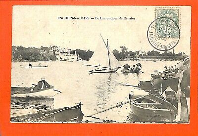Enghien-les-Bains (95) CPA "regattas on the lake"