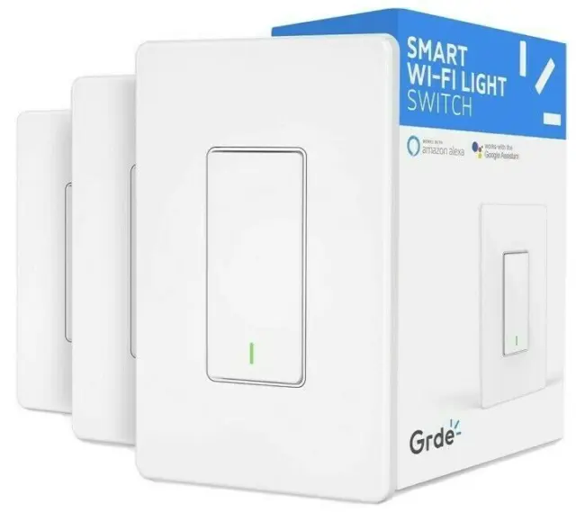 BN-LINK WiFi Smart In-Wall Light Switch, No Hub Required with Timer Function, White, Compatible with Alexa and Google Assistant, Neutral Wire Needed