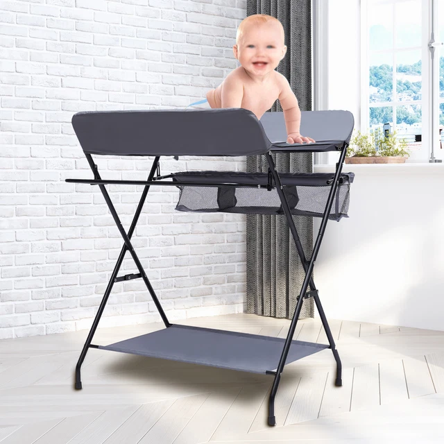 FOLDING BABY CHANGING Unit Table Station Changer Bed Storage Nursery