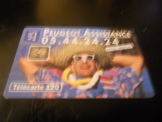 Télécarte Publicitaire Peugeot Assistance – 120 Unités – Juillet 1993