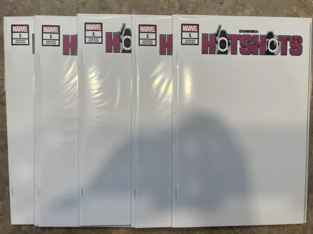 Domino Hotshots #1 Marvel Blank Sketch Lot Of 5 Nm