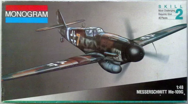 Monogram 5225 Messerschmitt Me 109 G 1:48 Neu, Bauteile versiegelt in OVP