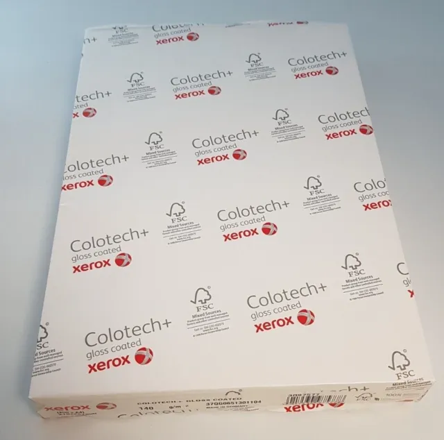Xerox Colotech + Gloss Coated A4 Printer Paper 140gsm 250 Sheets
