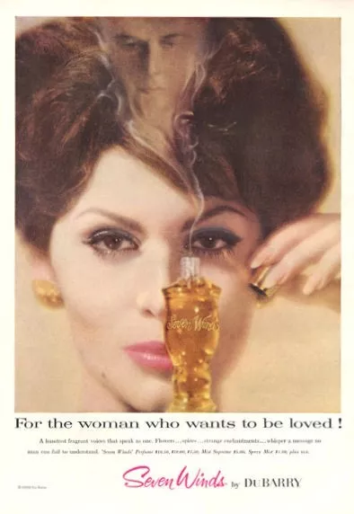 Vintage 1957 dubarry seven winds perfume fragrance print ad
