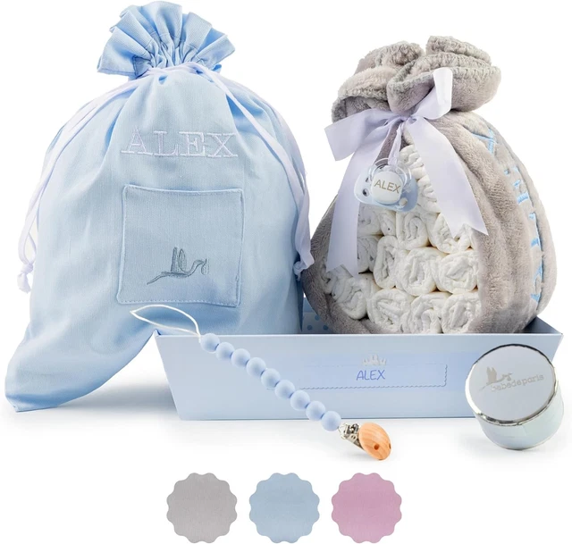 Torta Di Pannolini Per Nascita - 2 Piani, Taglia Albicocca (2-4kg), Decorata Con Fiori - Foto 10