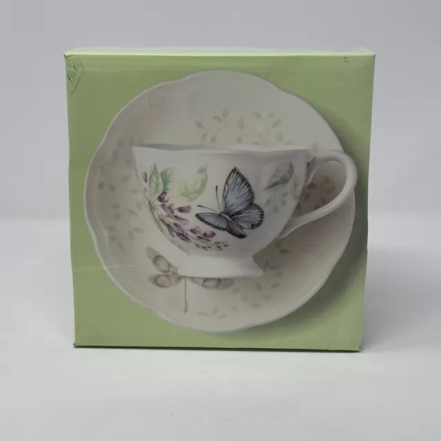 Lenox Butterfly Meadow China Cup & Saucer - Tiger Swallowtail - Gift Boxed
