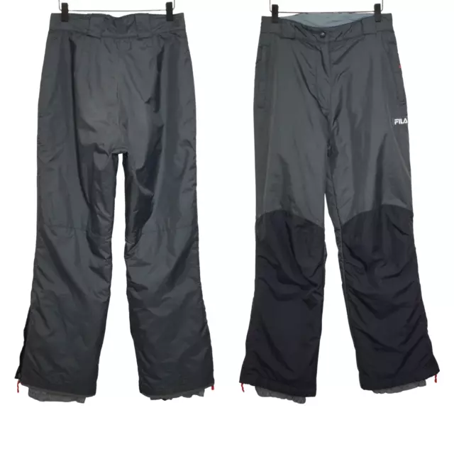 Damen FILA Hose Ski Atmungsaktiv Grau Wasserfest M W28 L30 JJE591