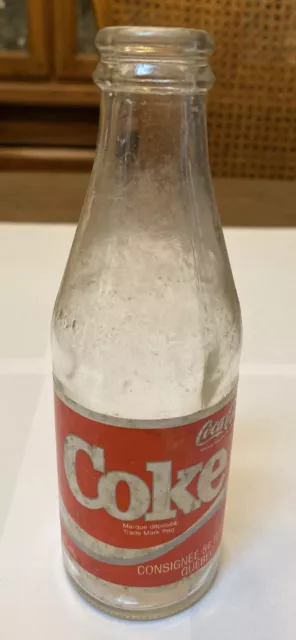 Rare Coke Label Soda Bottle Coca-Cola Canada Bottle 170 ml
