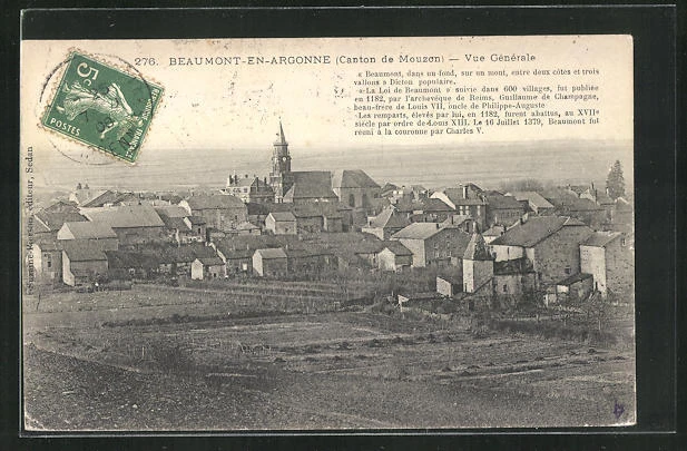 CPA Beaumont-en-Argonne, General View 1908