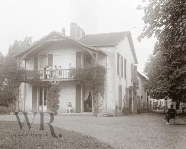 1920 1930 - Pays Basque St Jean LUZ - Photo Plaque de verre Stereo 6x13cm Ferme