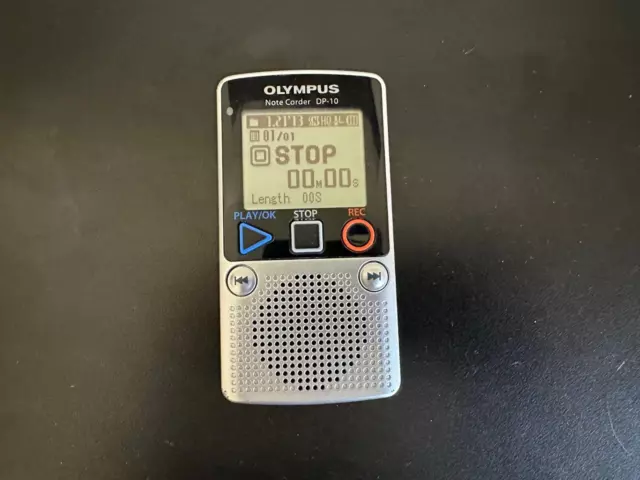 OLYMPUS DP-10 HANDHELD Digital Voice Recorder 1 GB Memory (131 hrs