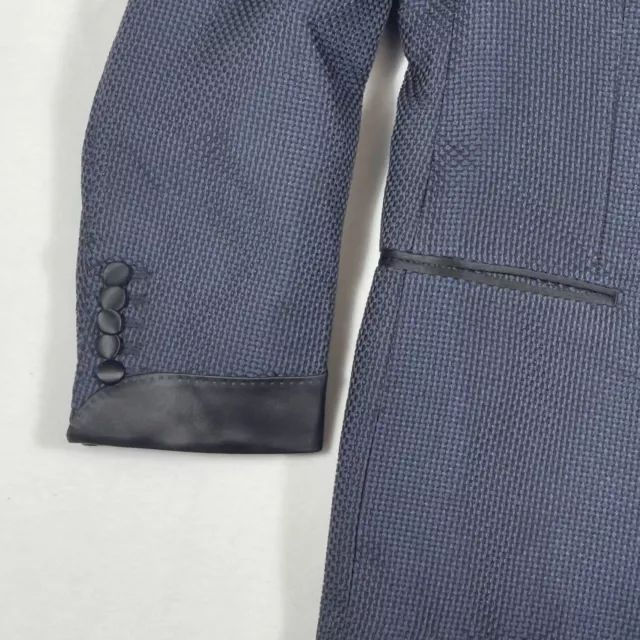 Tom Ford Jacket Tuxedo Blazer Shelton Silk Blend Designer US 41R Blue Black 2