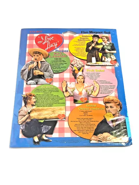 I Love Lucy Recipes Five Magnet Set ATA-BOY