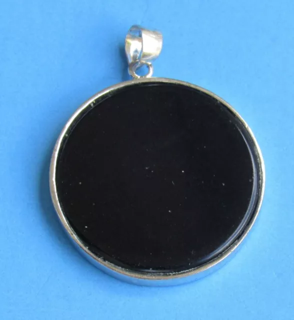 STERLING SILVER CHINESE Symbol Love Black Onyx Disc Pendant $34.95 ...