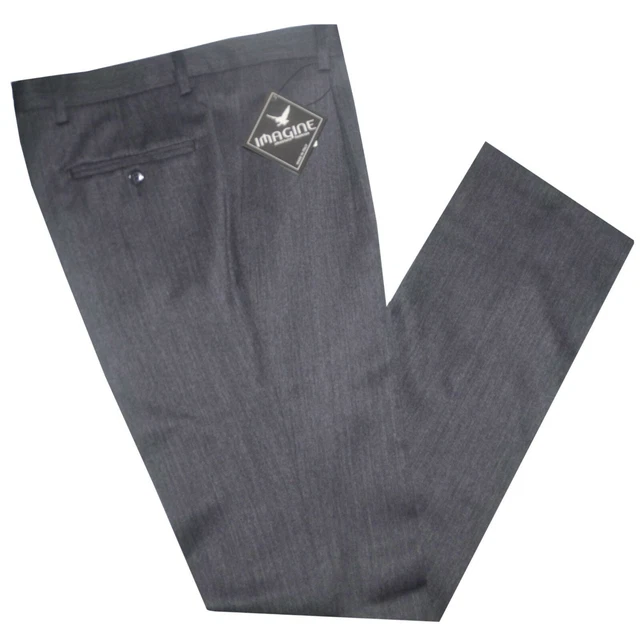 Pantalone Uomo In Fresco Lana - Vita Alta, Gamba Larga, Taglie 46-60, Made In Italy - Foto 10