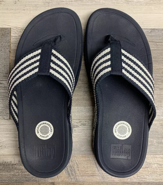 FITFLOP Surfa Navy Super Cushioned Flip Flop Women's Sandals 7 US Thong Slip On