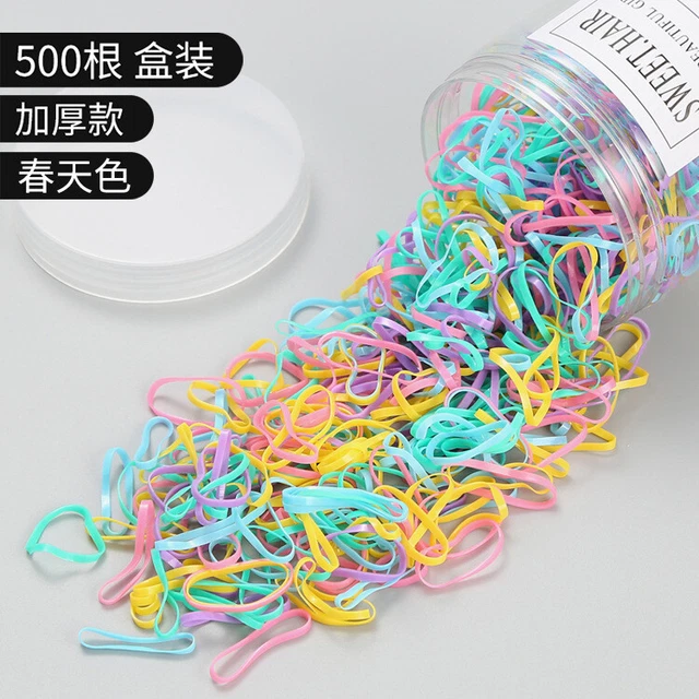 500pcs Colorful Small Elastic Hair Bands Rubber Cute Girls Kids Ponytail Holder 11