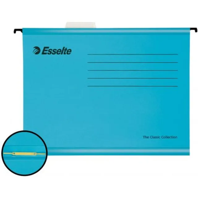 Esselte Pendaflex A4 Reinforced Suspension File Card V Base Blue (Pack 10) 93130