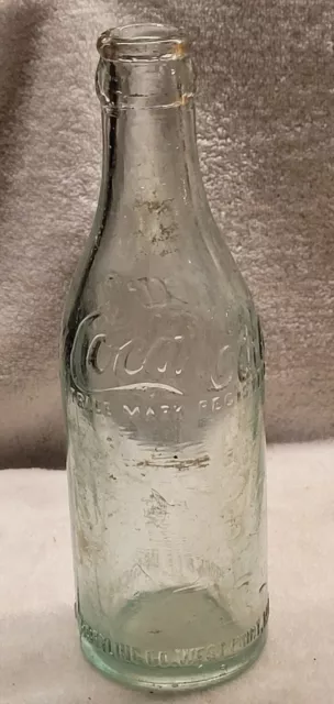 Vintage Straight Side Coca Cola Bottle West Point Mississippi