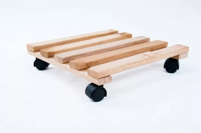 Holz-Pflanzenroller Kübelroller Pot de Fleurs Skateboard Transport dessous De 3