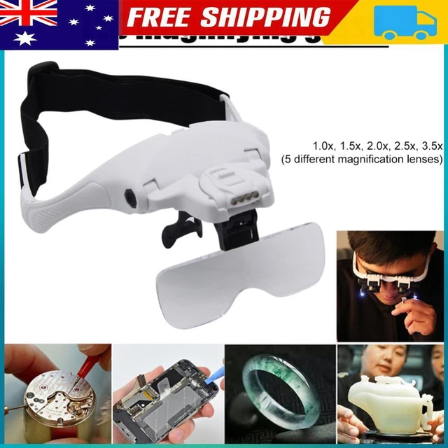 HD Multiple Magnification Eyepiece with LED Light Magnifier for Crafts Engraving