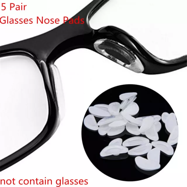 5 PAAR NASENPADS Anti-Rutsch-Silikon-Brillenpads für Brillen EUR 3