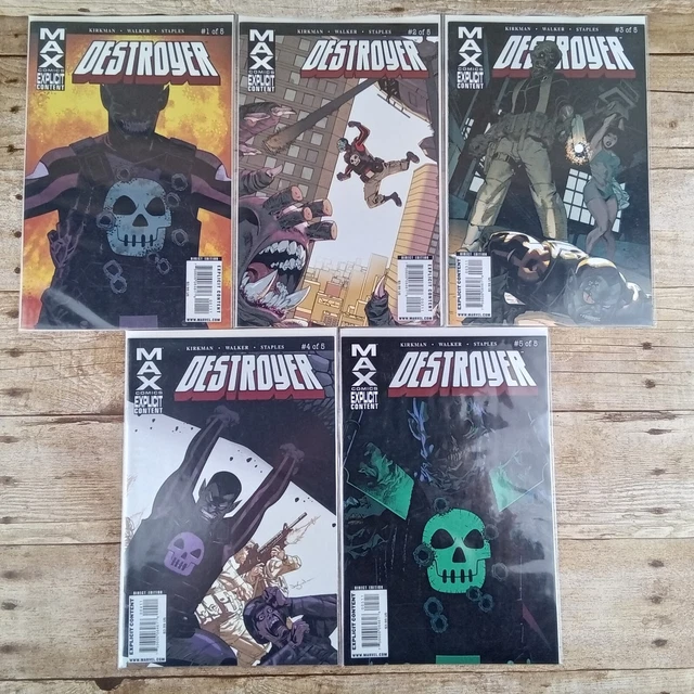 Lot of 5 Complete Set Marvel Max Comic Books The Destroyer Issue 1 2 3 4 5
