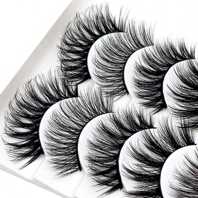 2019 modische Wimpern Damen 3D geschichtete Verlängerung Augenwimpern wispy gefälscht