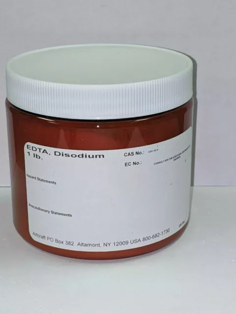 EDTA Disodium - 1 Pound -  99% min. - Fine Powder